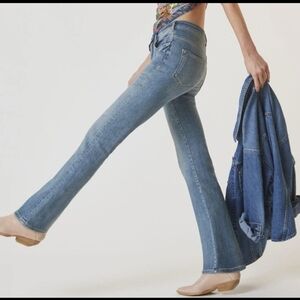 Pilcro Anthropologie The Demilune Boot Stretch Denim Jeans Mid Size 27